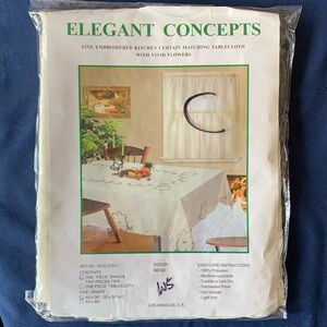 NIP Fine Embroidered Kitchen Curtain (No. SDYL37511)
